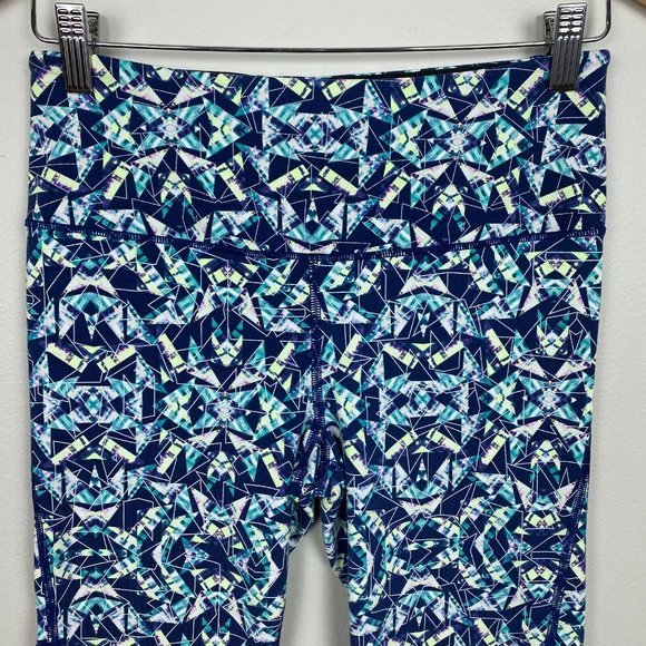 VSX Victoria Secret‎ Sport Capri Leggings Small Geometric Printed Stretch Yoga - Picture 2 of 9